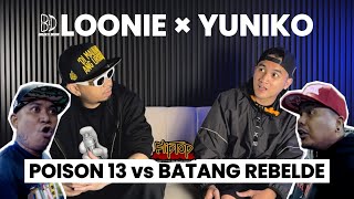 Download lagu LOONIE × YUNIKO | BREAK IT DOWN: Rap Battle Review E357 | FLIPTOP: POISON 13 vs BATANG REBELDE mp3
