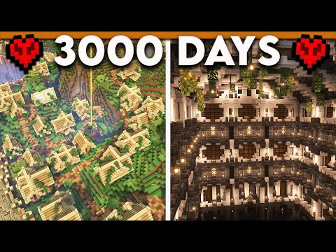 I Survived 3000 Days in a Hardcore Amplified Survival Minecraft World | World Tour and Download