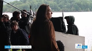 Laura Smet et Tomer Sisley en tournage dans le Tarn pour la série "Surface"