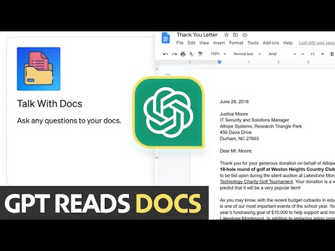 ChatGPT Talk With Docs Plugin Integration & Reading Google Docs | Tutorial