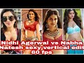 Nabha Natesh Nidhhi Agerwal Item Song Vertical Edit Slow Motion 4k 60FPS Fap Challenge Nidhiagarwal