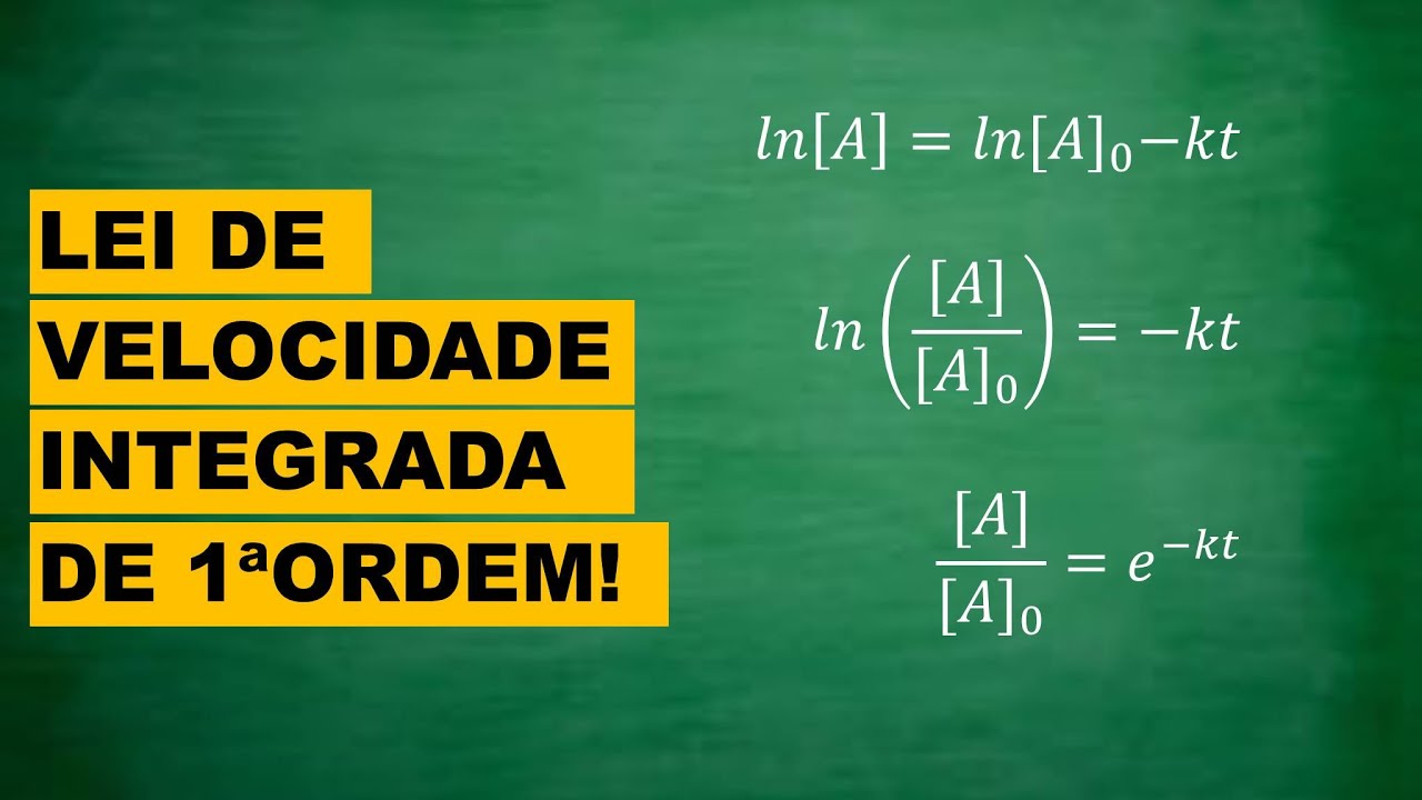 Lei de velocidade integrada de primeira ordem: integração passo a passo e exercício resolvido.