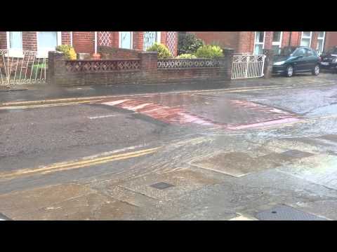 Heavy Rain at Lake, Isle of Wight, 2014