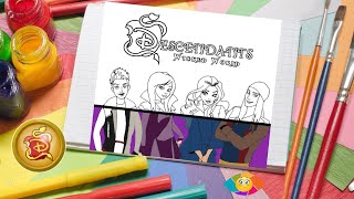 The Descendants Sketch And Coloring