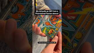 Kid pulled an SIR from a Phantasmal Sleeve! #packopenning #pokemoncards #tradingcardgames
