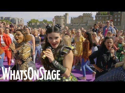 SIX the Musical perform flashmob at the Tower of London