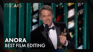 'Anora' Wins Best Editing | 97th Oscars Speech (2025)