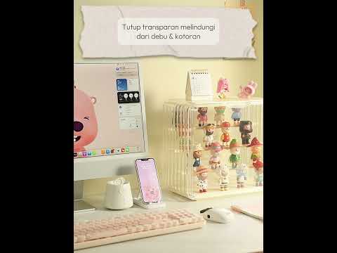 Gambar Stora Kotak Pajang Action Figure 3 Tingkat 37x19.5x32.5 cm - Putih Ivory