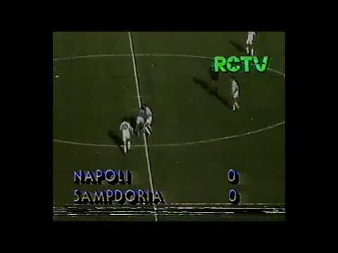 Napoli - Sampdoria 1984/85 - The duel between Pietro Vierchowod and Diego Maradona