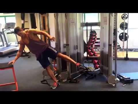 Working on new pole moves in the gym. #starfish