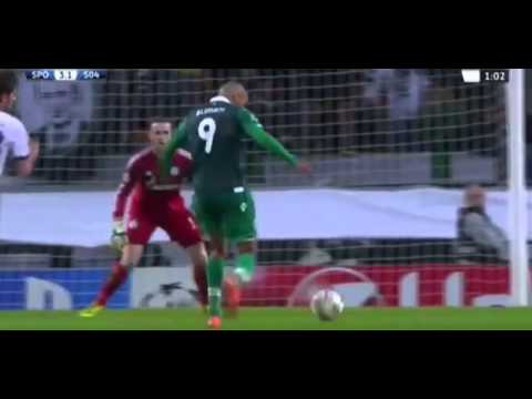 Islam Slimani Goal Sporting 4vs2 Schalke  Champions League  5-11-2014