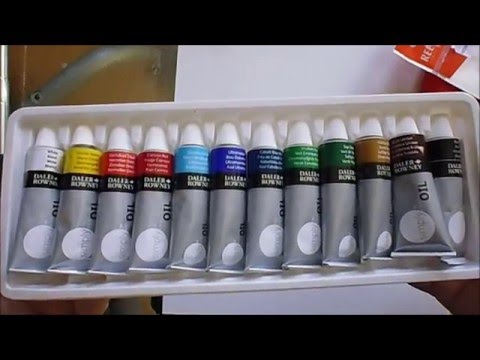 Daler Rowney Oil Paints Unboxing 12 Tube Starter Pack