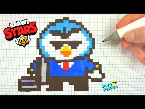 МИНИ АГЕНТ ПИ из BRAWL STARS РИСУНКИ ПО КЛЕТОЧКАМ - PIXEL ART