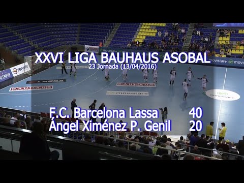 LIGA BAUHAUS ASOBAL J23 FC Barcelona Lassa - Ángel Ximénez P. Genil 40 - 20