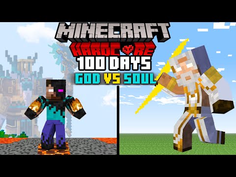 4x4 gaming - I Survive 100 Days GOD VS SOUL IN MINECRAFT HARDCORE (हिंदी)