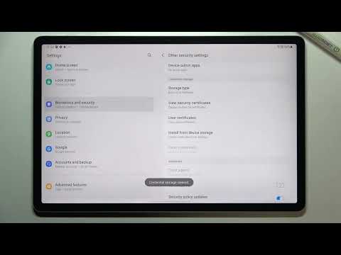 How to Clear Credentials in SAMSUNG Galaxy Tab S7 FE – Remove Certificates