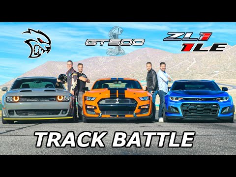 2020 Mustang Shelby GT500 vs Camaro ZL1 1LE vs Hellcat Redeye // DRAG RACE, ROLL RACE & LAP TIMES