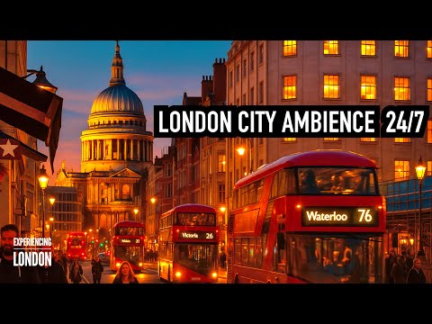 London City Ambience 24/7 |  ASMR Traffic Sound & soundscape - City Sounds & Car Sound Effect