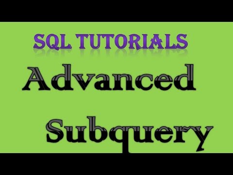 SQL Tutorial 15 Advanced subquery Inner query running multiple times correlated subquery