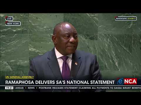 UN General Assembly Cyril Ramaphosa calls for peace