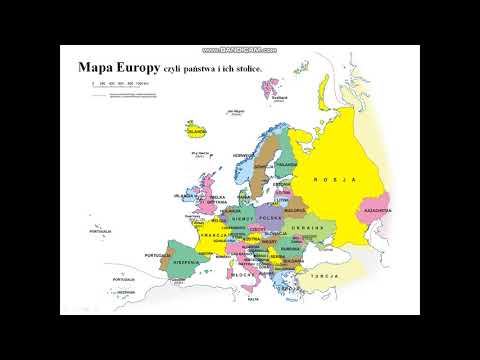 Mapa Europy czyli państwa i ich stolice. #720.