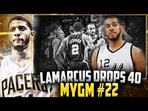 NBA2K16 Pacers MyGM #24 - PAUL GEORGE VS LAMARCUS ALDRIDGE!!!