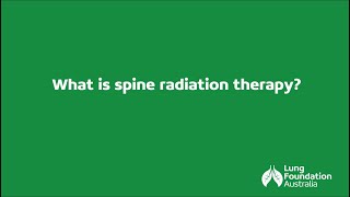 Radiation Therapy for Lung Metastases in the Spine