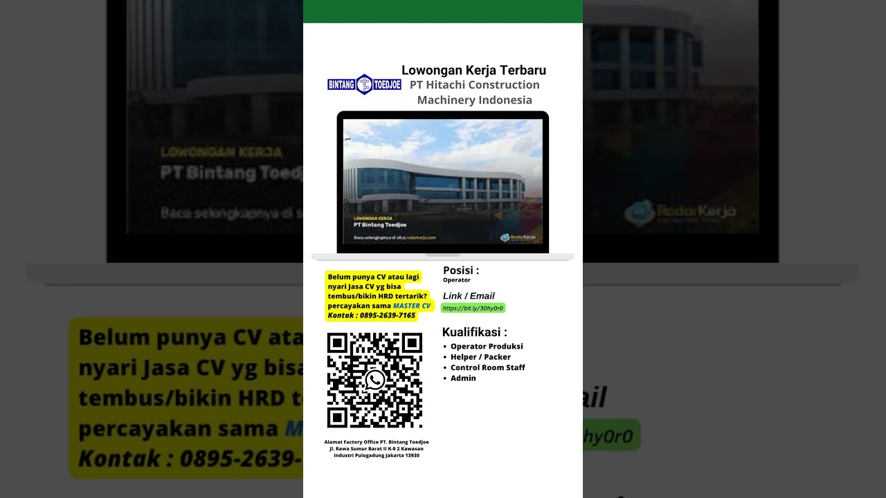 PT  Bintang Toedjoe Indonesia #loker #infoloker #lowongankerja