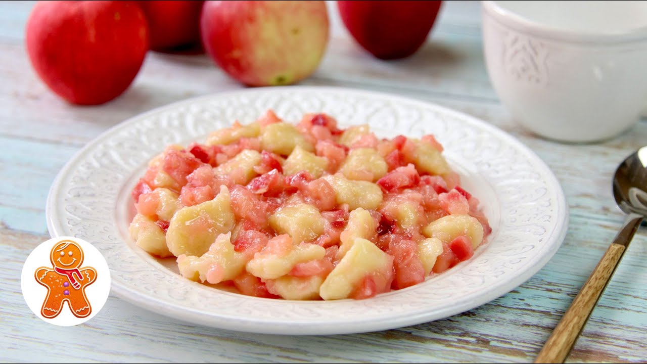 Вкусный завтрак Яблочные клёцки