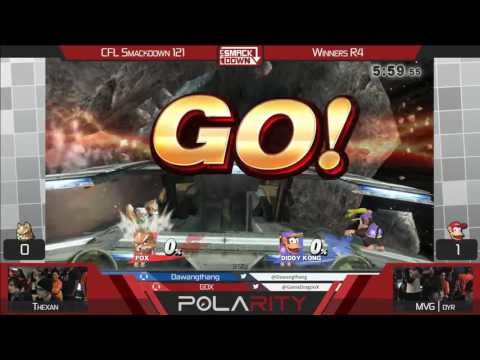 CFL Smackdown 121 WiiU - Thexan (Fox) vs MVG Dyr (Diddy Kong) - Winners R4