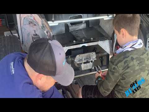 Father son project prepping the front beam for paint (68' Vw bug)