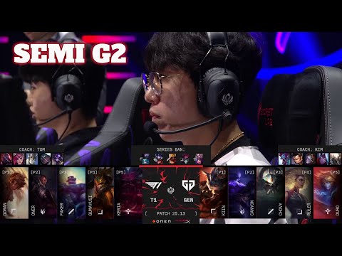 T1 vs GEN - Game 2 | Upper Final LoL MSI 2025 Main Stage | T1 vs Gen.G G2 full
