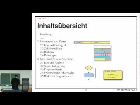 Grundlagen der Informatik, Professor Froitzheim, Vorlesung 01, Teil II, 09.10.2012