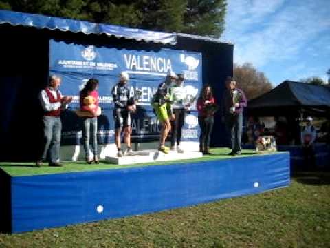 Ciclo-Cross Int Ciudad de Valencia 2011-subida al podio