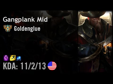 Gangplank Mid vs Twisted Fate - Goldenglue - NA Challenger Patch 6.16