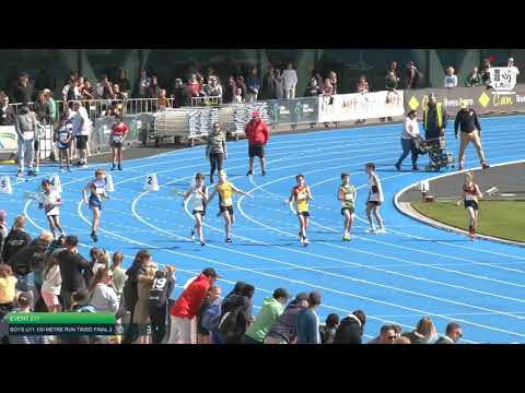 Boys U11 100m Timed Final 2: 2021 Commonwealth Bank State Track and Field Championships // LAVicTV