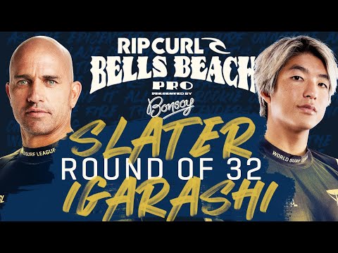 Kelly Slater vs Kanoa Igarashi | Rip Curl Pro Bells Beach - Round of 32 Heat Replay