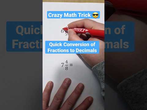 Easy Math Trick to Convert Fractions to Decimal 😎 #math #fractions #decimals