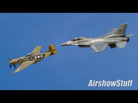USAF Heritage Flight (P-51 and F-16) - EAA AirVenture Oshkosh 2016