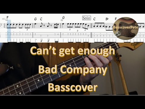 Bad Company - Can't get enough. Bass Tabs Score (standard notation) Chords Transcription
