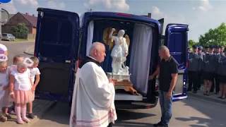 Brzeźno - powitanie figury św. Michała Archanioła 4.06.2018