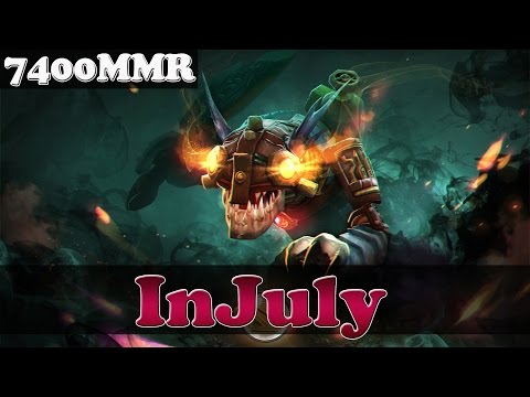 Dota 2 - InJuly 7400 MMR Plays Slark - Ranked Match Gameplay