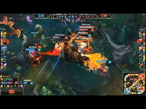 Teamfight Freeze Tripplekill Urgot - GIA vs CW