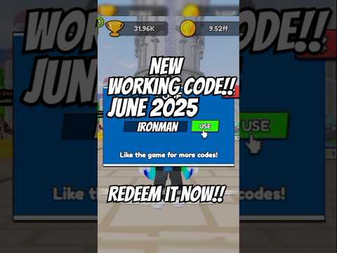 *NEW WORKING CODE 🚀* in Climb And jump Tower Update 6! | #climbandjumptower #shorts#update6 #IRONMAN