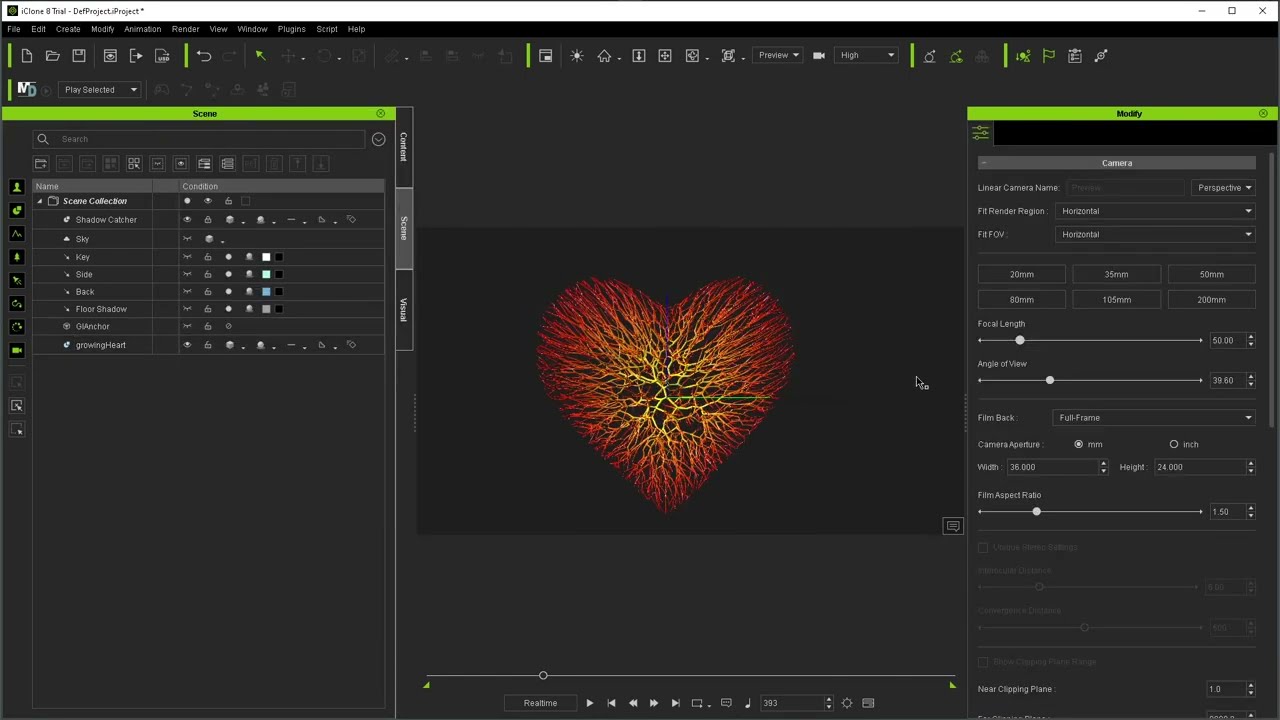 Unrolling Growing Heart Animation Heart shape made out of wires 3D Model