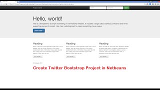 How To Create Twitter Bootstrap Project in Netbeans + Generate Default Bootstrap Template