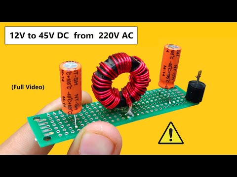 12 Volt DC Power Supply from 220 Volt Induction Motor 220v AC to 12v DC