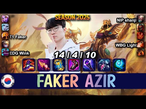 T1 Faker AZIR vs TALIYAH Mid - Patch 15.7 KR Ranked | lolrec