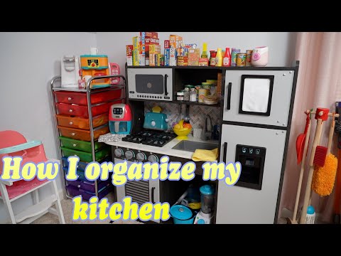 Toy Kitchen Organization Tour How I Organize my accessories