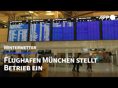 Winterwetter: Flughafen München stellt Betrieb ein | AFP